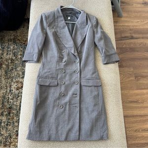 NWOT never worn Venus gray double breasted blazer suit dress